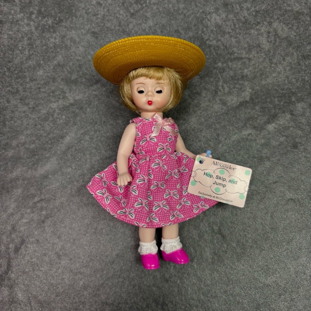 Madame Alexander Hop Skip Jump Doll McDonalds Collectible New Tag Hat Pink Dress
